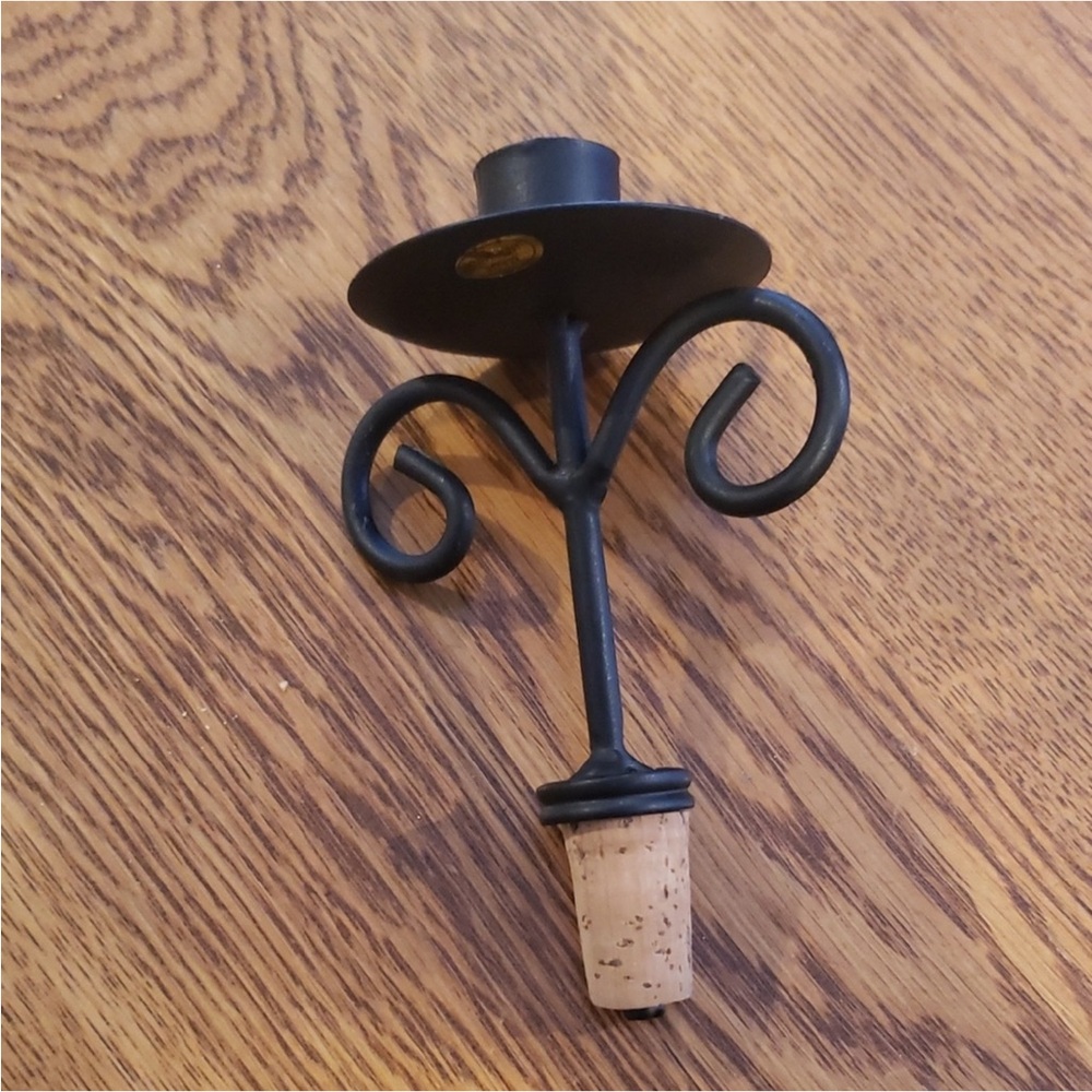 GANZ Decorative Wine Bottle Stopper with candle holder